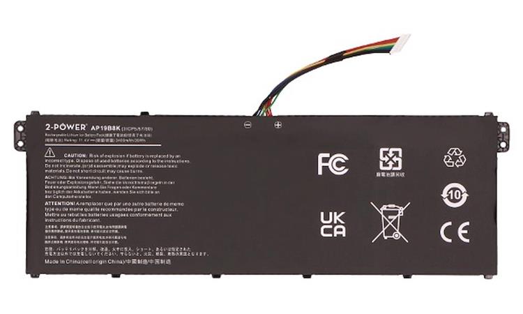 2-Power baterie pro ACER Extensa 15 EX215-53G 3 ?lánková Baterie do Laptopu 11,4V 3400mAh