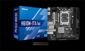 ASROCK H610M-ITX/AC (intel 1700, 2xDDR4 3200MHz, 4xSATA3, HDMI+DPort 1xGLAN + WIFI, mini-ITX)