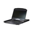 ATEN KVM console CL3108NX 8-Port Short Depth PS/2-USB VGA Single Rail WideScreen LCD KVM Switch 18,5" 1366x768