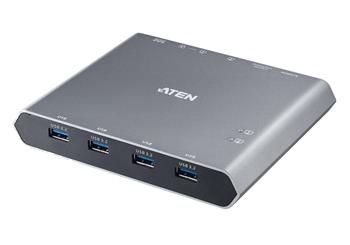 Aten US3311-AT-G 2-portový 4K DisplayPort USB-C Dokovací přepínač KVM s PD pass-throught