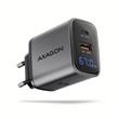 AXAGON ACU-PQ67D GaN nabíječka do sítě 67W, USB-A + USB-C, PD3.0/PPS/QC4+/SFC2.0/Apple, LCD display
