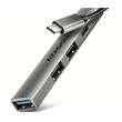 AXAGON HUE-STC, 4x USB ALU STRIP hub, 1x USB-A 5Gbps, 2x USB-A & 1x USB-C 480Mbps, kabel USB-C 12cm