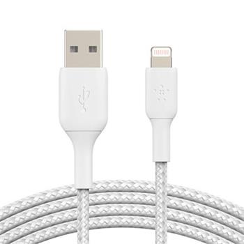 Belkin BOOST CHARGE™ Lightning/USB-A kabel, 2m, bílý - odolný