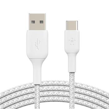 Belkin BOOST CHARGE™ USB-C/USB-A kabel, 2m, bílý - odolný