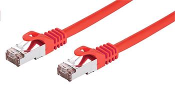 C-TECH Kabel patchcord Cat6, FTP, červený, 1m