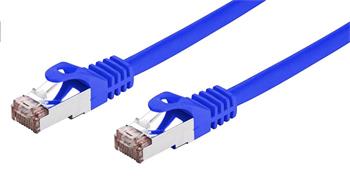 C-TECH Kabel patchcord Cat6, FTP, modrý, 0,25m