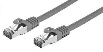 C-TECH Kabel patchcord Cat7, S/FTP, šedý, 0,25m