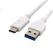 C-TECH Kabel USB 3.0 AM na Type-C kabel (AM/CM), 1m, bílý