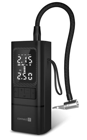 CONNECT IT AirFlow přenosný kompresor/powerbanka/svítilna/ ČERNÝ