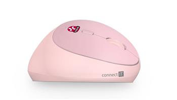 CONNECT IT FOR HEALTH LADIES PINK ergonomická vertikální myš, bezdrátová