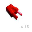 DATACOM Manžetka pro plug RJ45 červená (10ks)