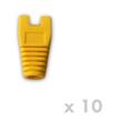 DATACOM Návlek pro plug RJ45 s výřezem žlutý (10ks)