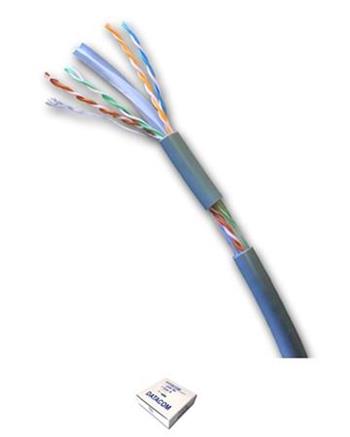 DATACOM UTP lanko CAT6 PVC 100m šedý - metráž