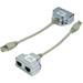 DATACOM "Y" adaptér STP CAT5E PC / TEL+TEL