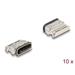 Delock 24-pinový SMD konektor USB 5 Gbps USB Type-C™, zásuvkový, k montáži pájením, vodotěsný, 10 ks