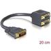 Delock adaptér DVI 25 samec > 2x DVI 25 samice