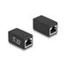 Delock Adaptér RJ45 samice na RJ45 samice Cat.6 černá