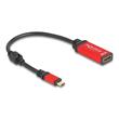 Delock Adaptér USB Type-C™ na HDMI (DP Alt Mód) 8K 60 Hz s funkcí HDR červená