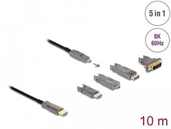 Delock Aktivní optický HDMI kabel 5 v 1, 8K, 60 Hz, 10 m