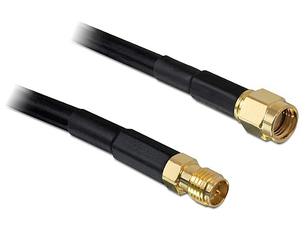 Delock Antenna Cable RP-SMA Plug > RP-SMA Jack CFD200 15 m low loss