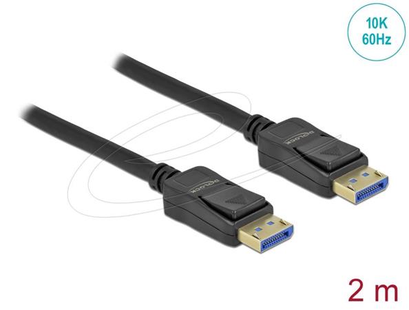 Delock DisplayPort kabel 10K 60 Hz 54 Gbps 2 m