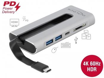 Delock Dokovací stanice USB Type-C™ 4K - HDMI / USB 3.2 / SD / LAN / PD 3.0