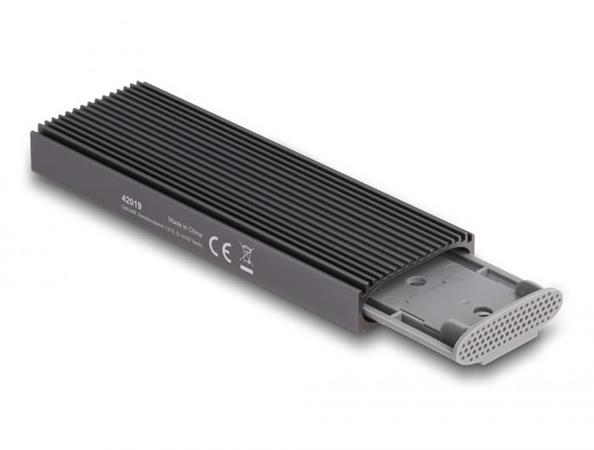 Delock Externí kombinované pouzdro USB Type-C™ pro M.2 NVMe PCIe nebo pro SATA SSD - beznástrojové