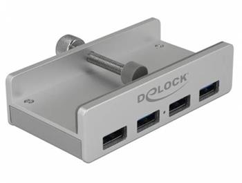 Delock Externí USB 3.0 Hub se 4 porty s pojistným šroubem