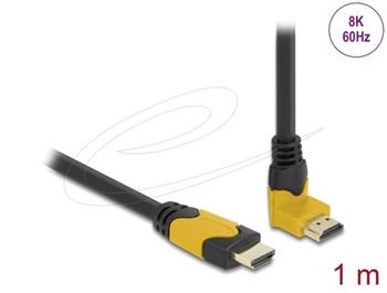 Delock High Speed HDMI kabel samec přímý na samec 90° pravoúhlý nahoru 48 Gbps 8K 60 Hz 1 m