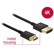 Delock Kabel High Speed HDMI s Ethernetem - HDMI-A samec > HDMI Mini-C samec 3D 4K 3 m aktivní Slim Premium