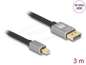 Delock Kabel mini DisplayPort na DisplayPort 8K 60 Hz 3 m šedá kovová bez západky