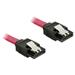 Delock Kabel SATA III 30 cm, přímý, červený