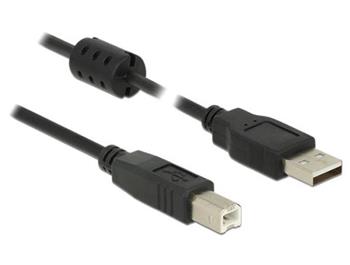 Delock Kabel USB 2.0 Typ-A samec > USB 2.0 Typ-B samec 3 m černý