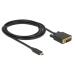 Delock Kabel USB Type-C™ samec > DVI 24+1 samec (DP Alt Mód) 4K 30 Hz 2 m černý