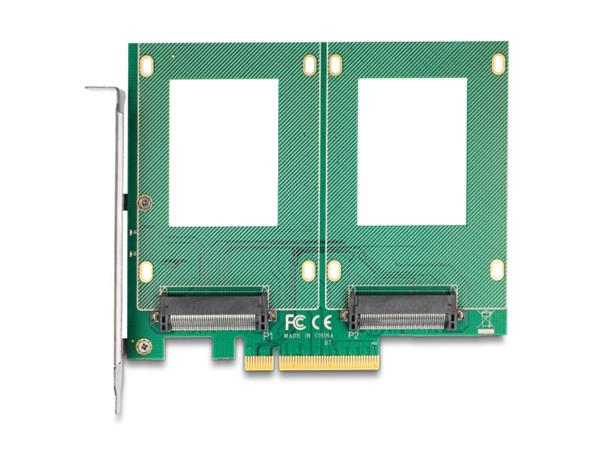 Delock Karta PCI Express 4.0 x8 na 2 x interní U.2 NVMe SFF-8639 - rozvětvení (DxŠ 144 x 122 mm)