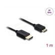 Delock Koaxiální kabel High Speed HDMI HDMI samec na Mini HDMI samec 8K 60 Hz 1 m