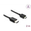 Delock Koaxiální kabel High Speed HDMI HDMI samec na Mini HDMI samec 8K 60 Hz s pleteným opláštěním 2 m