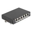 Delock Mini Desktop Patch Panel RJ45 jack 6 porty Cat.6A stíněný černý - pro montáž na stůl, zeď nebo DIN lištu