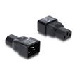 Delock Napájecí adaptér IEC 60320 – z C20 na C13, zástrčka / zásuvka, 10 A, přímý