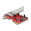 Delock PCI Express x1 Karta na 2 x externí USB 5 Gbps Typ-A samice - Low Profile