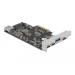 Delock PCI Express x4 Karta na 3 x USB Type-C™ + 2 x USB Typ-A - SuperSpeed USB 10 Gbps - Low Profile