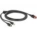 Delock PoweredUSB kabel samec 24 V > USB Typ-B samec + Hosiden Mini-DIN 3 pin samec 3 m pro POS tiskárny a terminály