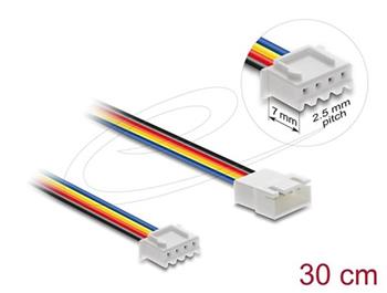 Delock Prodlužovací kabel ventilátoru PWM ze zástrčky na zásuvku, 4 pinový, 30 cm