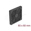Delock Rošt ventilátoru s protiprachovým filtrem, rozměr 80 x 80 mm, černý