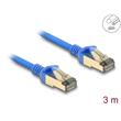 Delock Síťový kabel RJ45, Cat.8.1, F/FTP, tenký, 3 m, modrý