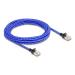 Delock Síťový kabel RJ45 s opleteným pláštěm, Cat. 6A, U/FTP Slim, 5 m, modrý