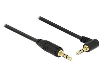 Delock Stereo Jack Cable 3.5 mm 3 pin male > male angled 2 m black