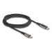 Delock USB 2.0 Kabel USB Type-C™ ze zástrčky na zástrčku, PD 3.0 100 W, s indikátorem výkonu, délky 2 m