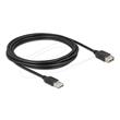 Delock USB 2.0 prodlužovací kabel EASY USB Type-A samec na EASY USB Type-A samice 3 m, černý