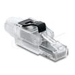 Delock Zástrčka RJ45 pro montáž v terénu, Cat.6A, nestíněná, průhledná / černá